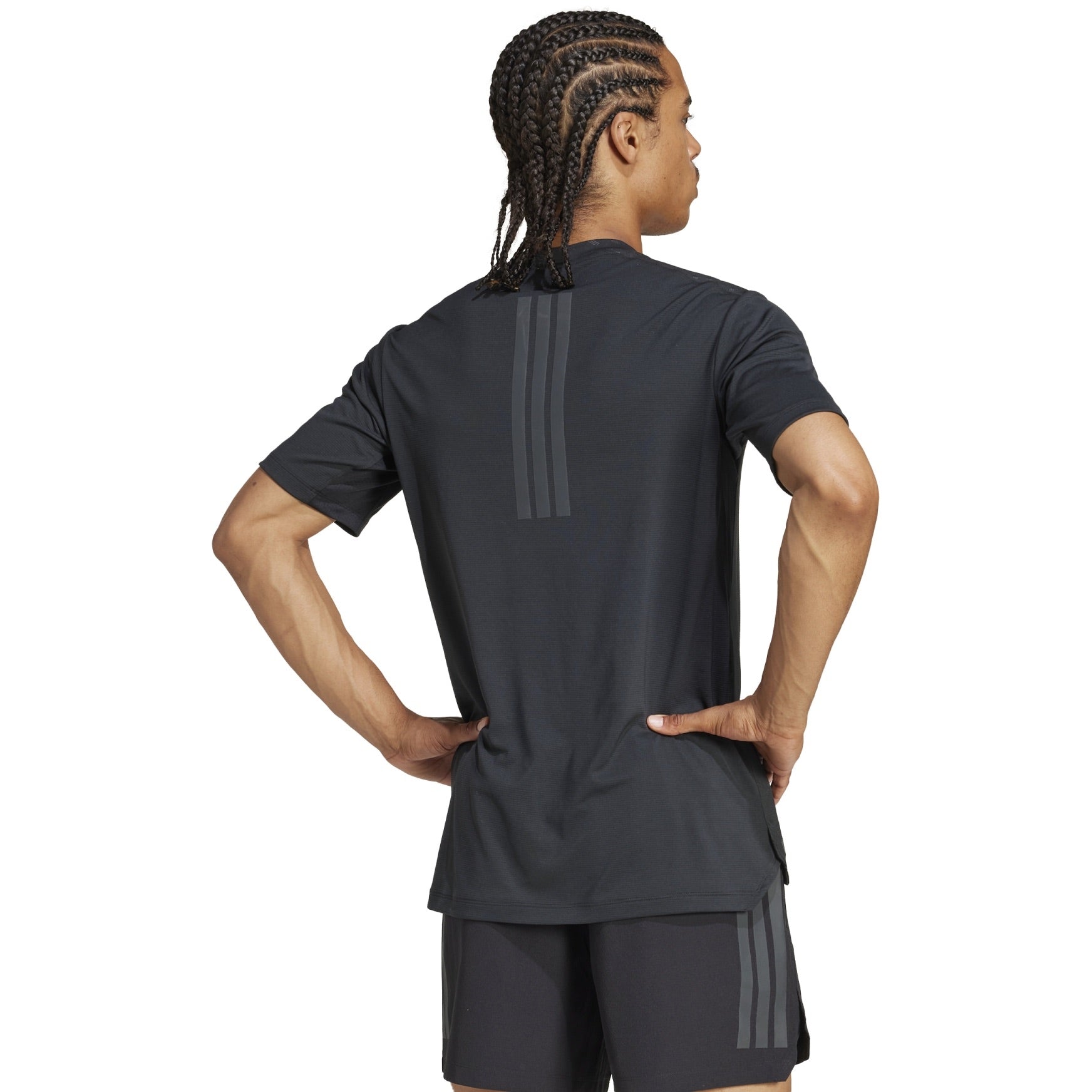 adidas Power 3-Stripes T-Shirt Asia Sizing 'Black' JI8215