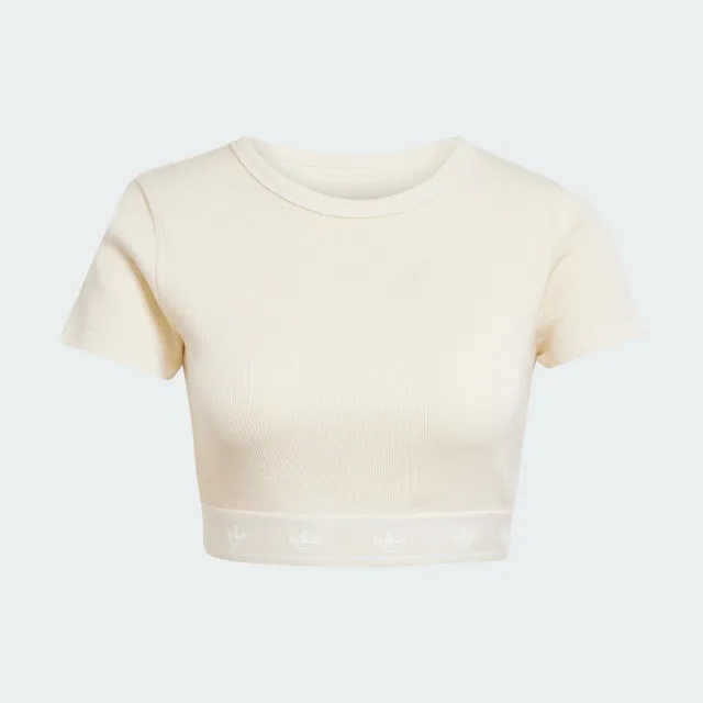 (WMNS) adidas Rib SS T-Shirt Asia Sizing 'Yellow' JD0040