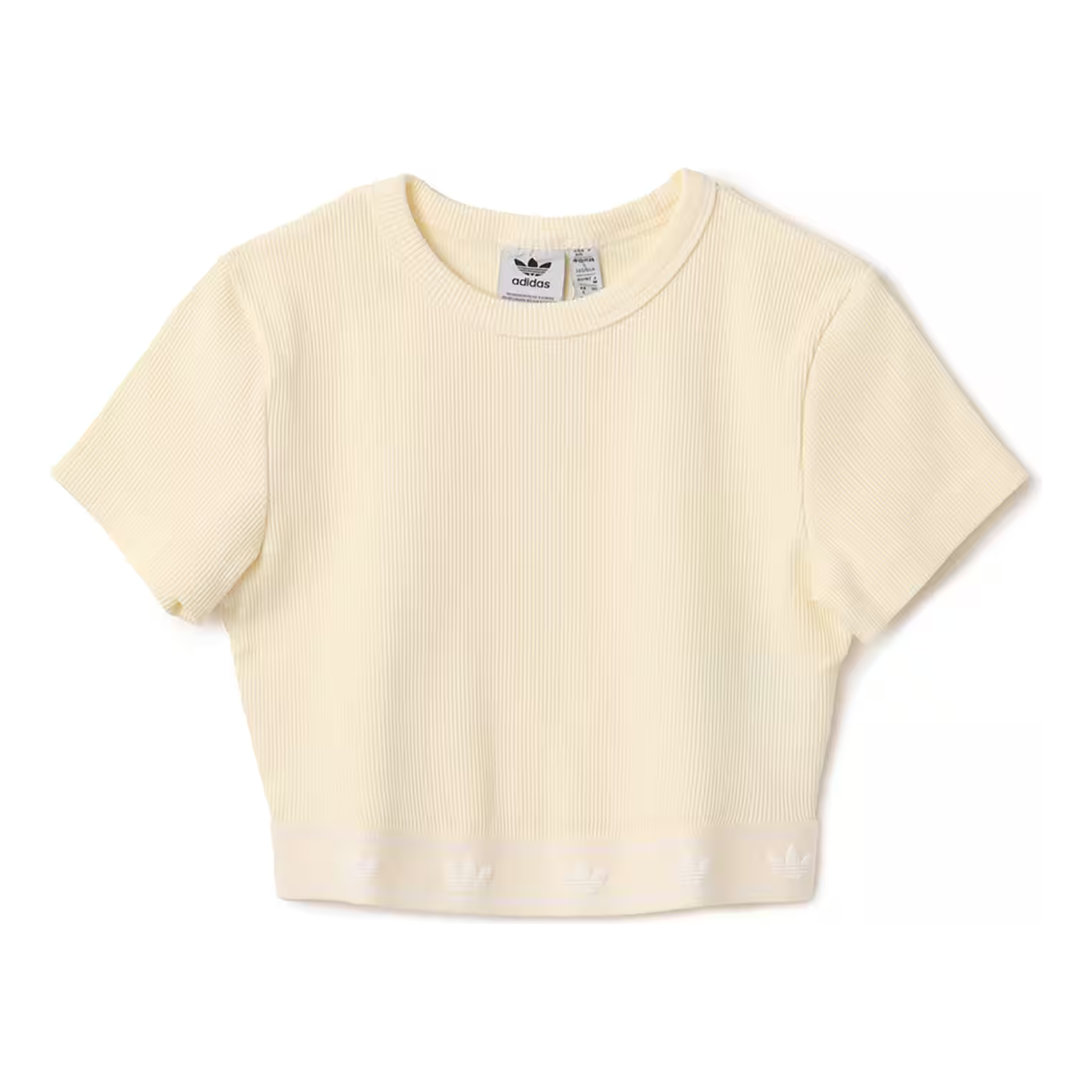 (WMNS) adidas Rib SS T-Shirt Asia Sizing 'Yellow' JD0040