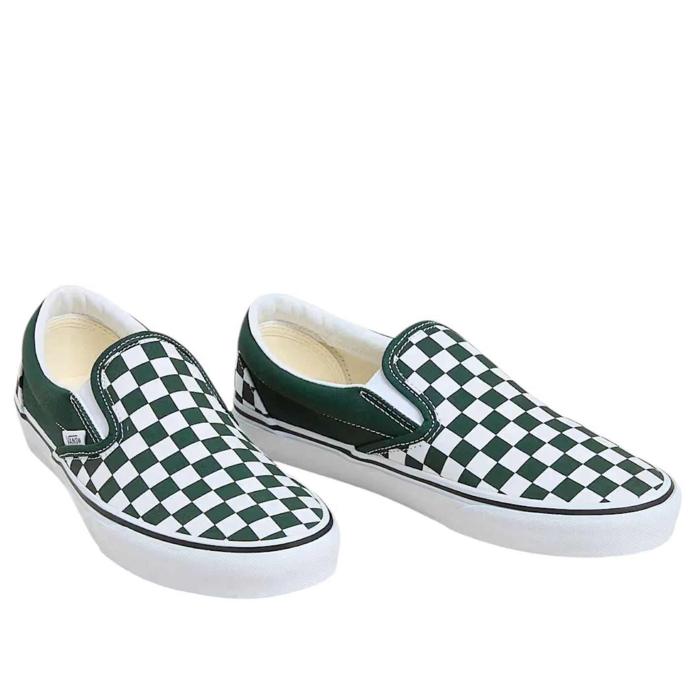Vans Classic Slip-On 'Checkerboard Scarab Green White' VN000D5PPRM