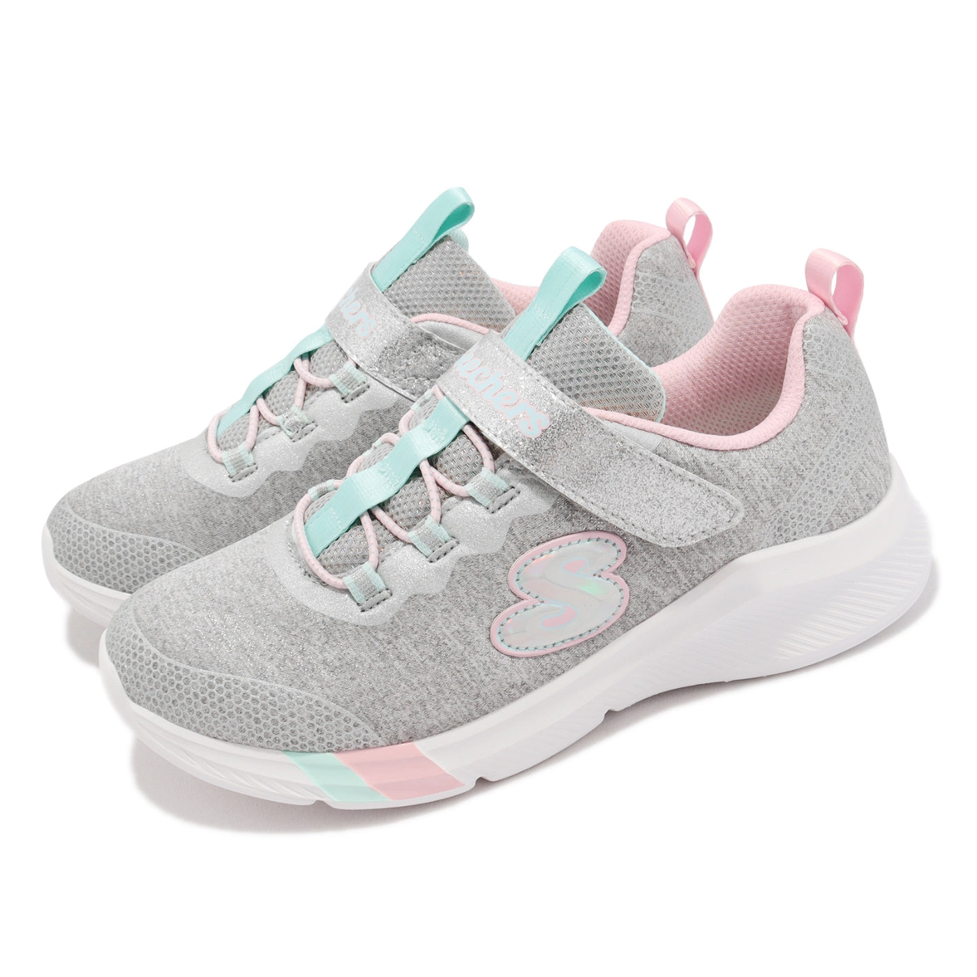 (PS) Skechers Dreamy Lites 'Light Grey White' 302021-LLTGY