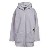 (WMNS) adidas Polar Fleece Long Hooded Track Top Asia Sizing 'Purple' HM2840