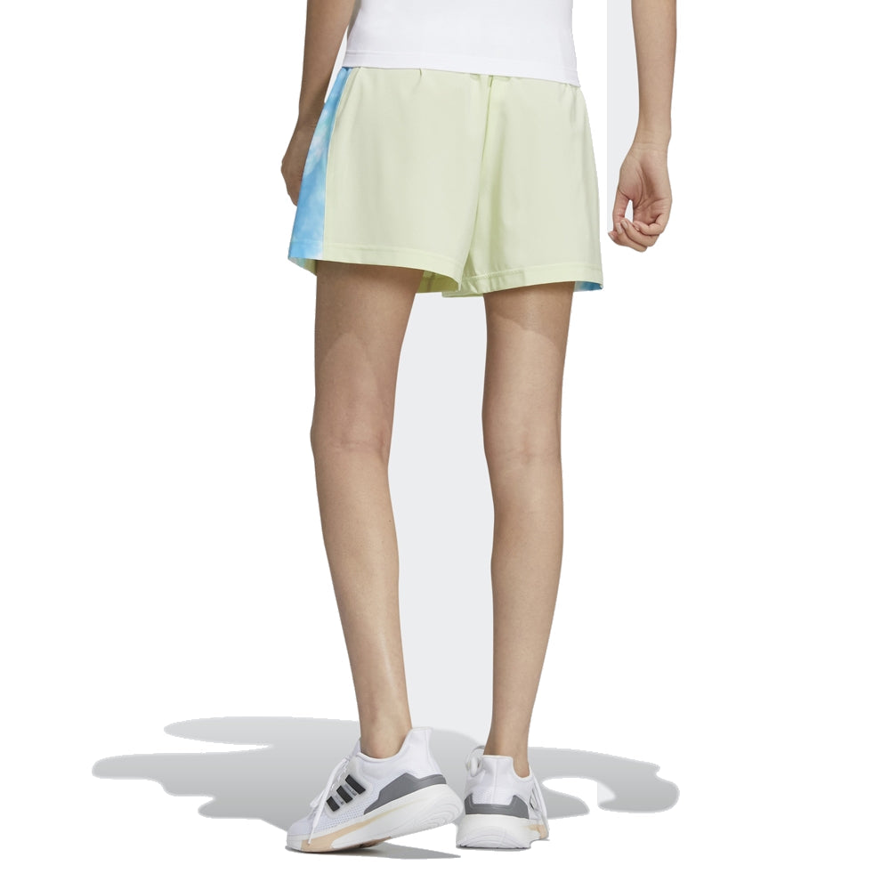 (WMNS) adidas Met AOP Shorts GreenAsia Sizing ' HI6829