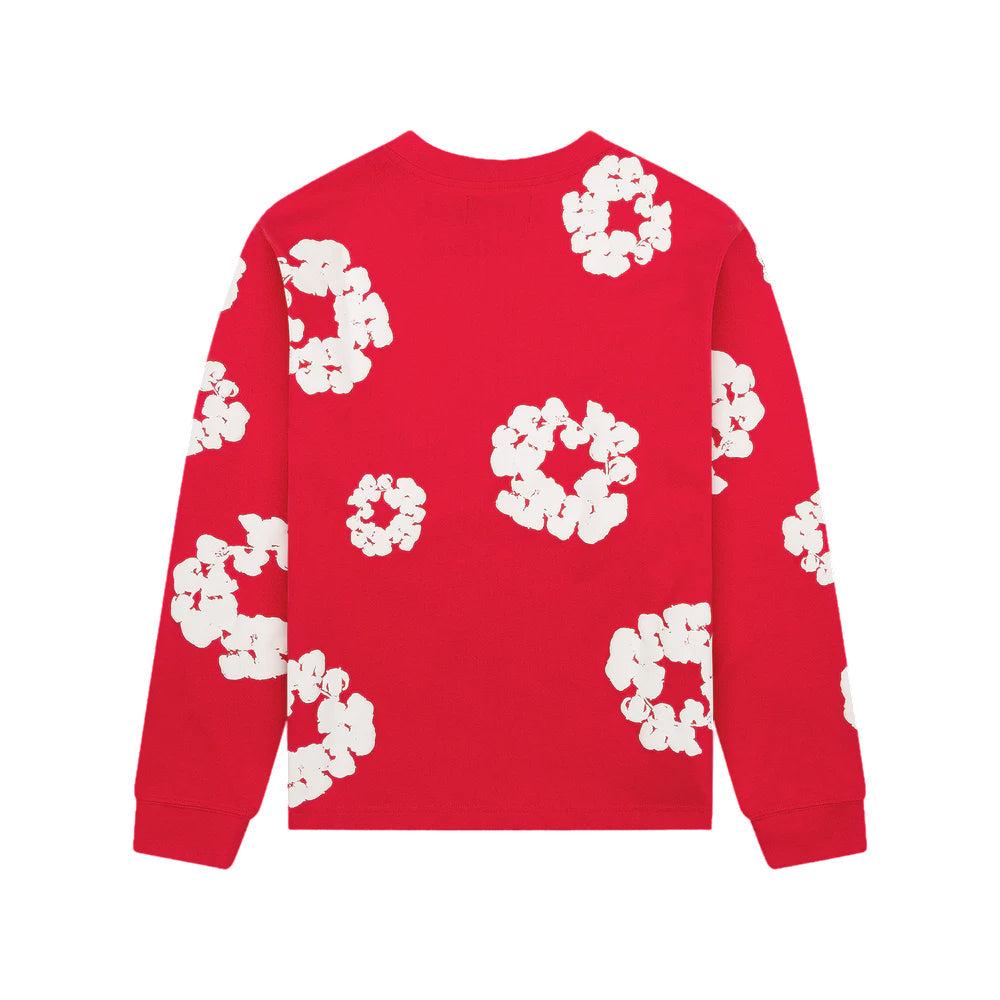 Denim Tears Cotton Wreath Long Sleeves T-Shirt 'Red' DT-074