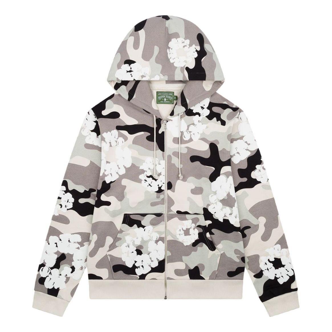 Denim Tears Cotton Wreath Hooded Jacket 'White Camo' DT-1085