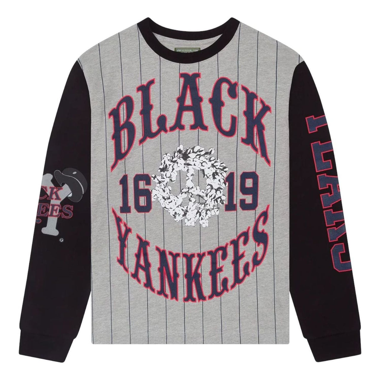 Denim Tears Pinstripe Long Sleeve T-Shirt 'Grey' FW25TSL005270