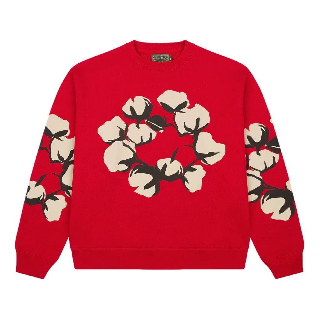 Denim Tears x Cactus Plant Flea Market Flower Sweatshirt 'Red' DTCT-5996