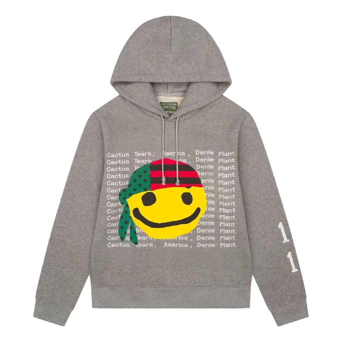 Denim Tears x Cactus Plant Flea Market Smiley Face Hoodie 'Grey' DTCT-6036