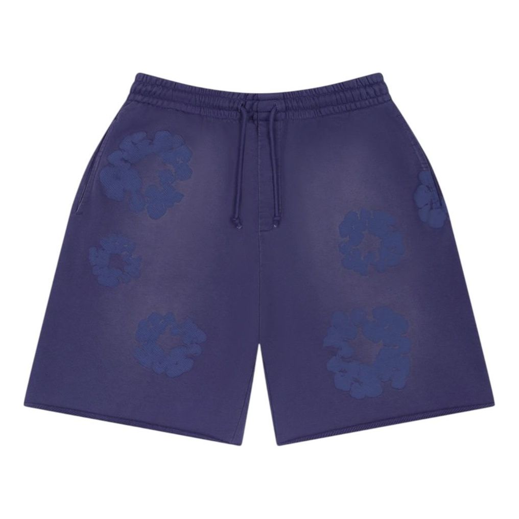Denim Tears Mono Cotton Wreath Sweat Shorts 'Washed Blue' SS25BRS0614