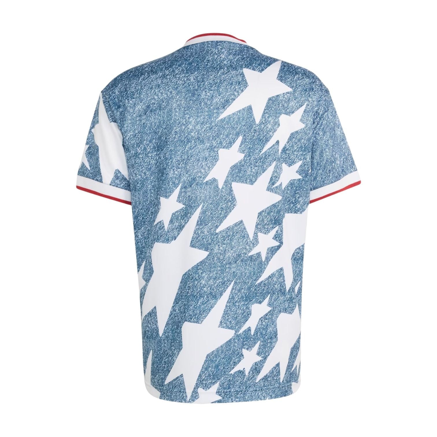 adidas Denim Graphic Jersey 'White Dark Blue' KB2726