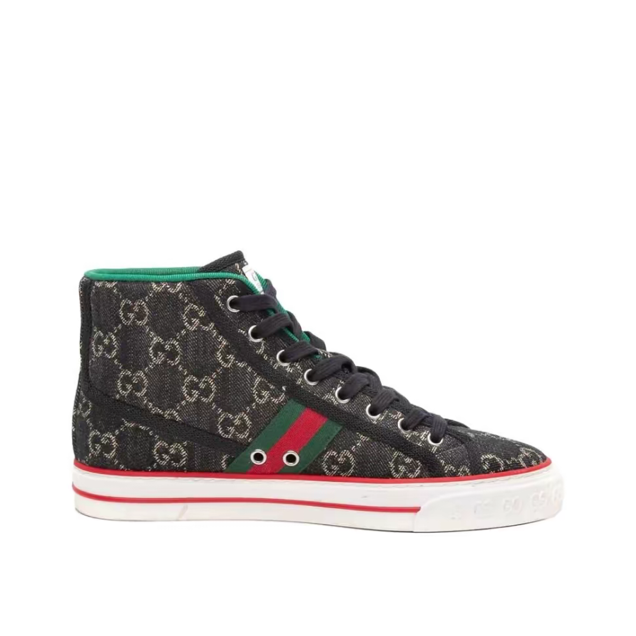 Gucci Tennis 1977 High Top 'Black Mini GG' 627838-UN310-1290