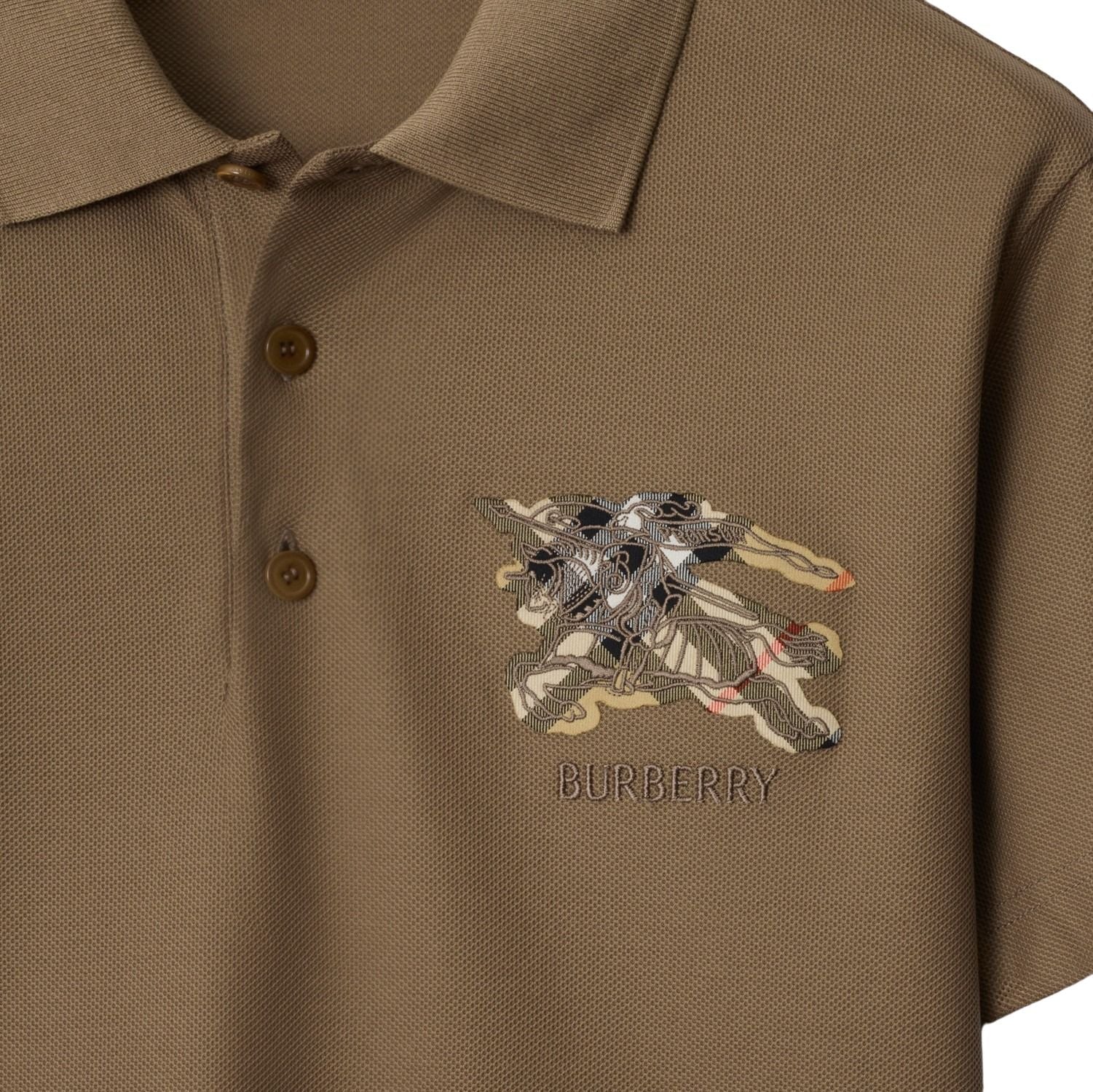 Burberry 25 EKD Check Cotton Polo Shirt 'Clay Brown' 81161191