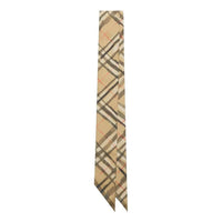 (WMNS) Burberry 26 Skinny Watercolour Check Silk Scarf 'Sand Beige' 81199601
