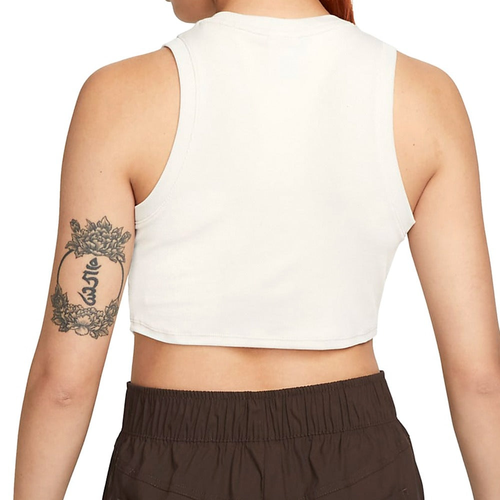 (WMNS) Nike Sportswear Essentials Ribbed Cropped Tank Top 'White' FB8280-104