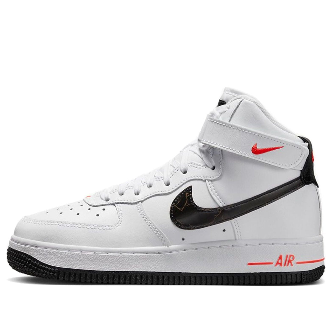 (GS) Nike Air Force 1 High 'White Black Bright Crimson' FD1019-100