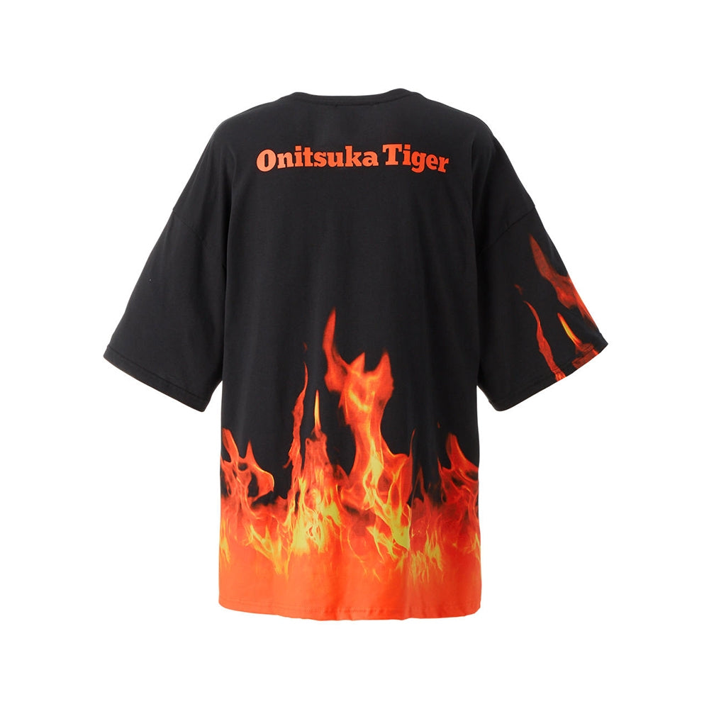 Onitsuka Tiger Flame Graphic Long Sleeve T-shirt 'Black' 2183B024-003