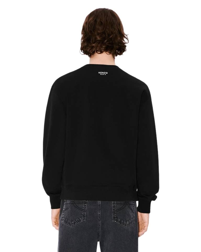 KENZO Boke Flower Embroidered Sweatshirt in Cotton 'Black' FE65SW2234MF.99J
