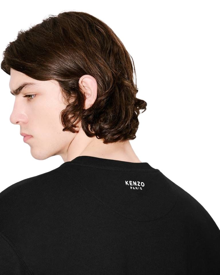 KENZO Boke Flower Embroidered Sweatshirt in Cotton 'Black' FE65SW2234MF.99J
