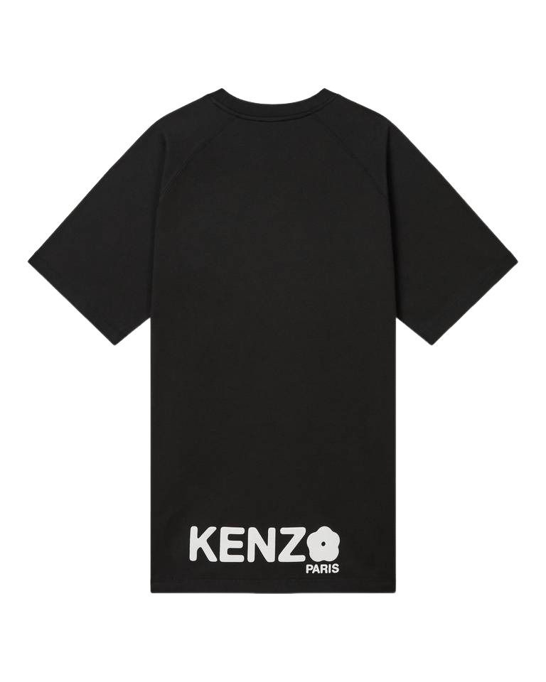 (WMNS) KENZO Boke Flower 2.0 Embroidered Oversized T-shirt Dress in Cotton 'Black' FF52RO7914SG.99J
