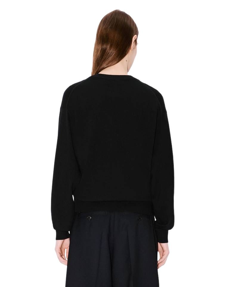 (WMNS) KENZO Boke Flower' Embroidered Jumper in Merino Wool 'Black' FF62PU7273LB.99J