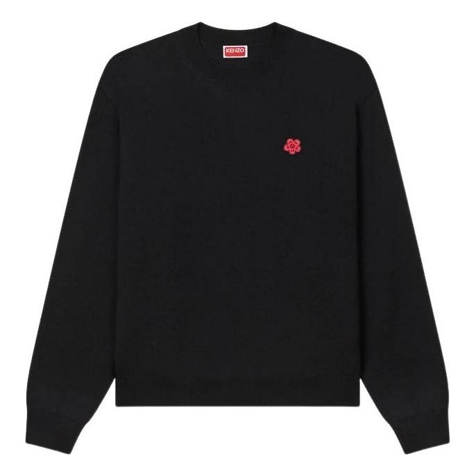 (WMNS) KENZO Boke Flower' Embroidered Jumper in Merino Wool 'Black' FF62PU7273LB.99J
