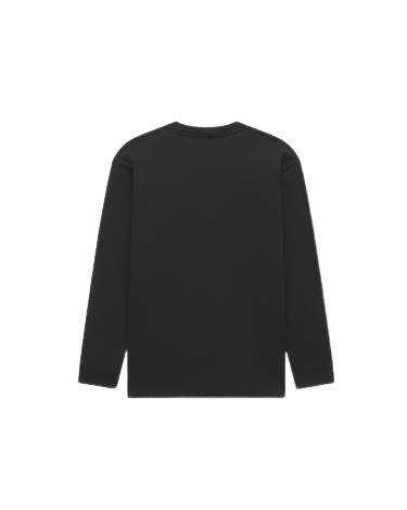 KENZO Signature Embroidered Long Sleeve T-shirt in Cotton 'Black' FG65TL3614SG.99J