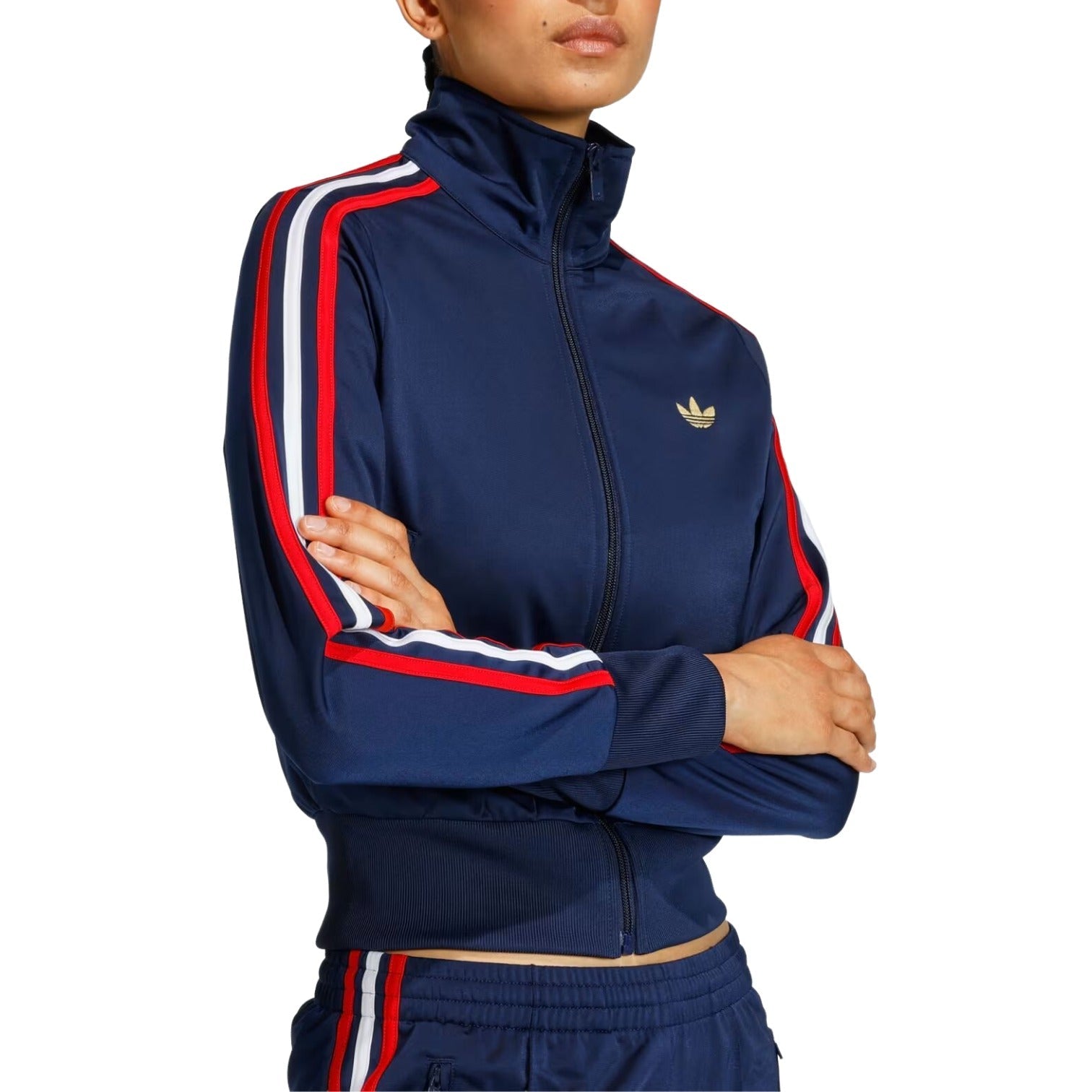 (WMNS) adidas Firebird Classic Track Top 'Night Indigo Better Scarlet White' KC6567