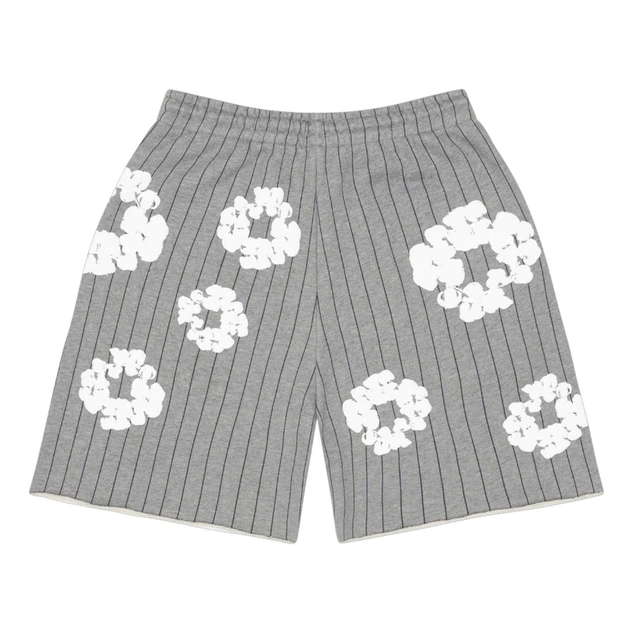 Denim Tears Pinstripe Wreath Sweatshorts 'Grey' FW25BRS11272028