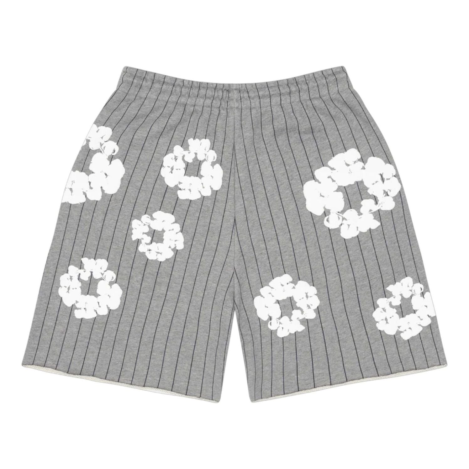 Denim Tears Pinstripe Wreath Sweatshorts 'Grey' FW25BRS11272028