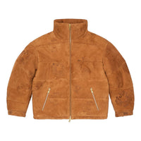 Denim Tears Embossed Leather Wreath Puffer 'Brown' FW25ODP11362420