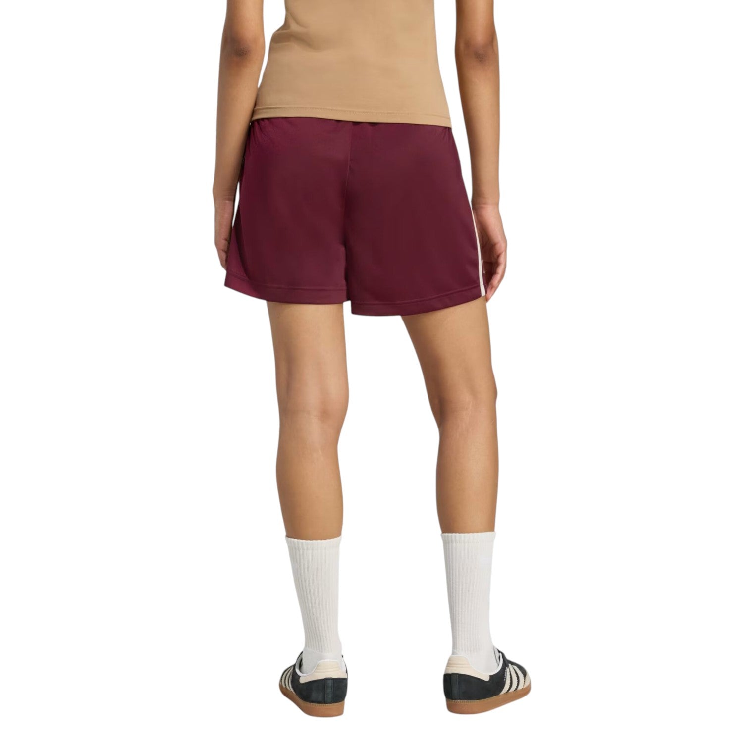 (WMNS) adidas Firebird Shorts Asia Sizing 'Maroon Cream White' KD2544