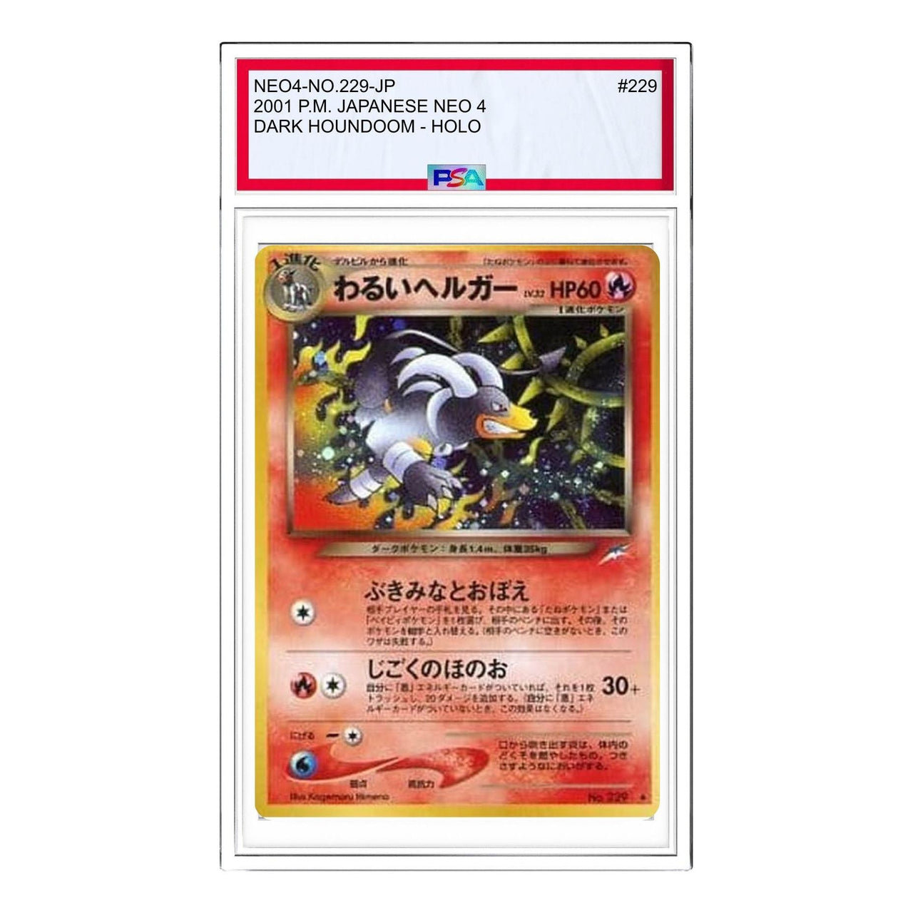 Pokemon Darkness, and to Light... [neo4 No.229] 'Dark Houndoom R: Old Back' NEO4-NO.229-JP