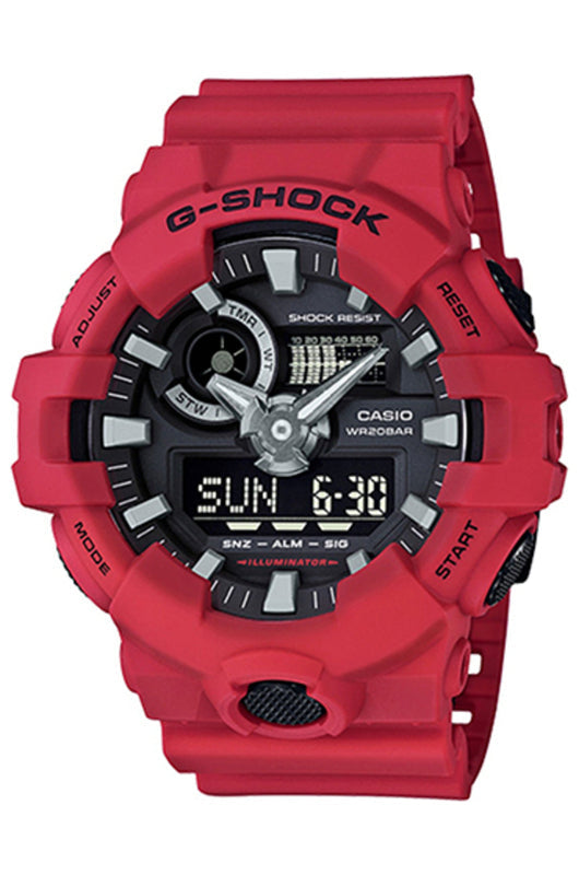 CASIO G-Shock Analog-Digital 'Red' GA-700-4APRDC