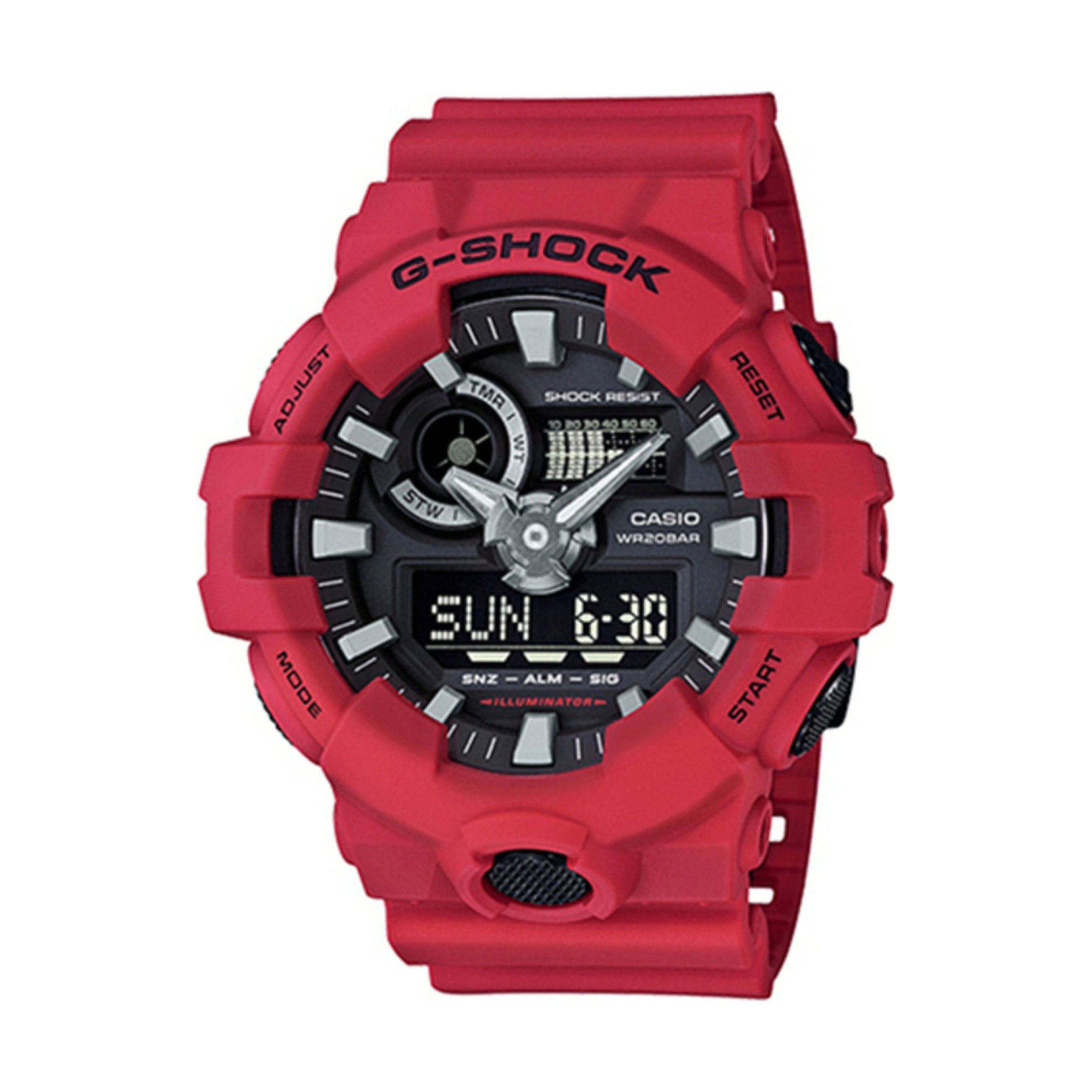 CASIO G-Shock Analog-Digital 'Red' GA-700-4APRDC