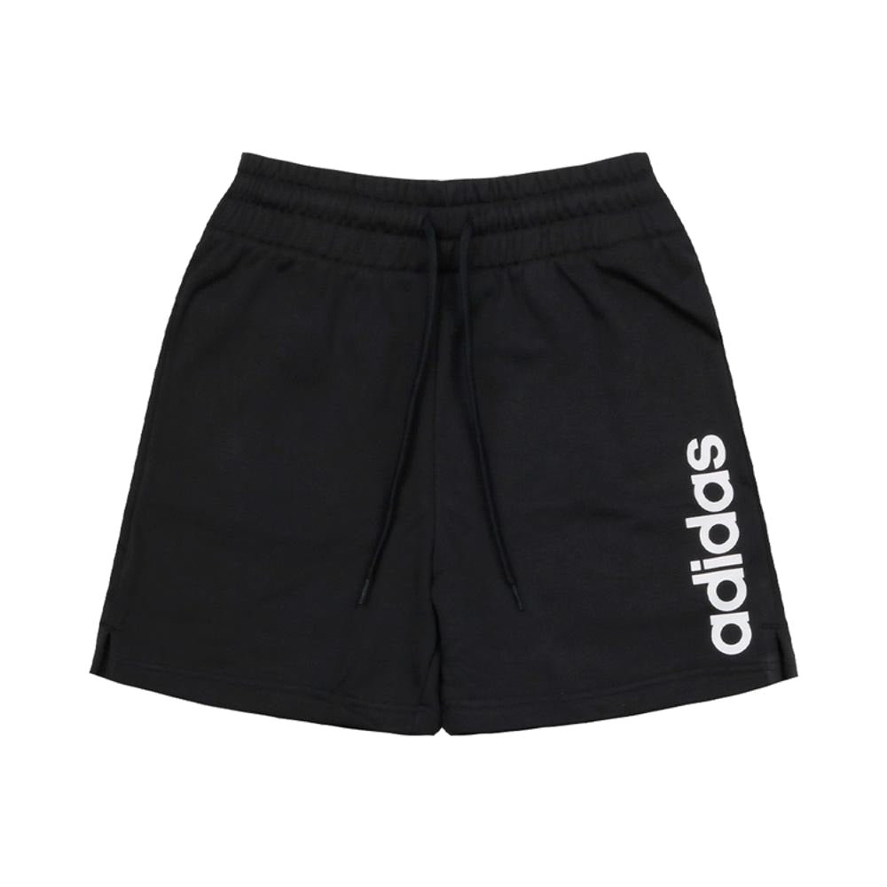 (WMNS) adidas Essentials Linear French Terry Shorts Asia Sizing 'Black White' IC4442