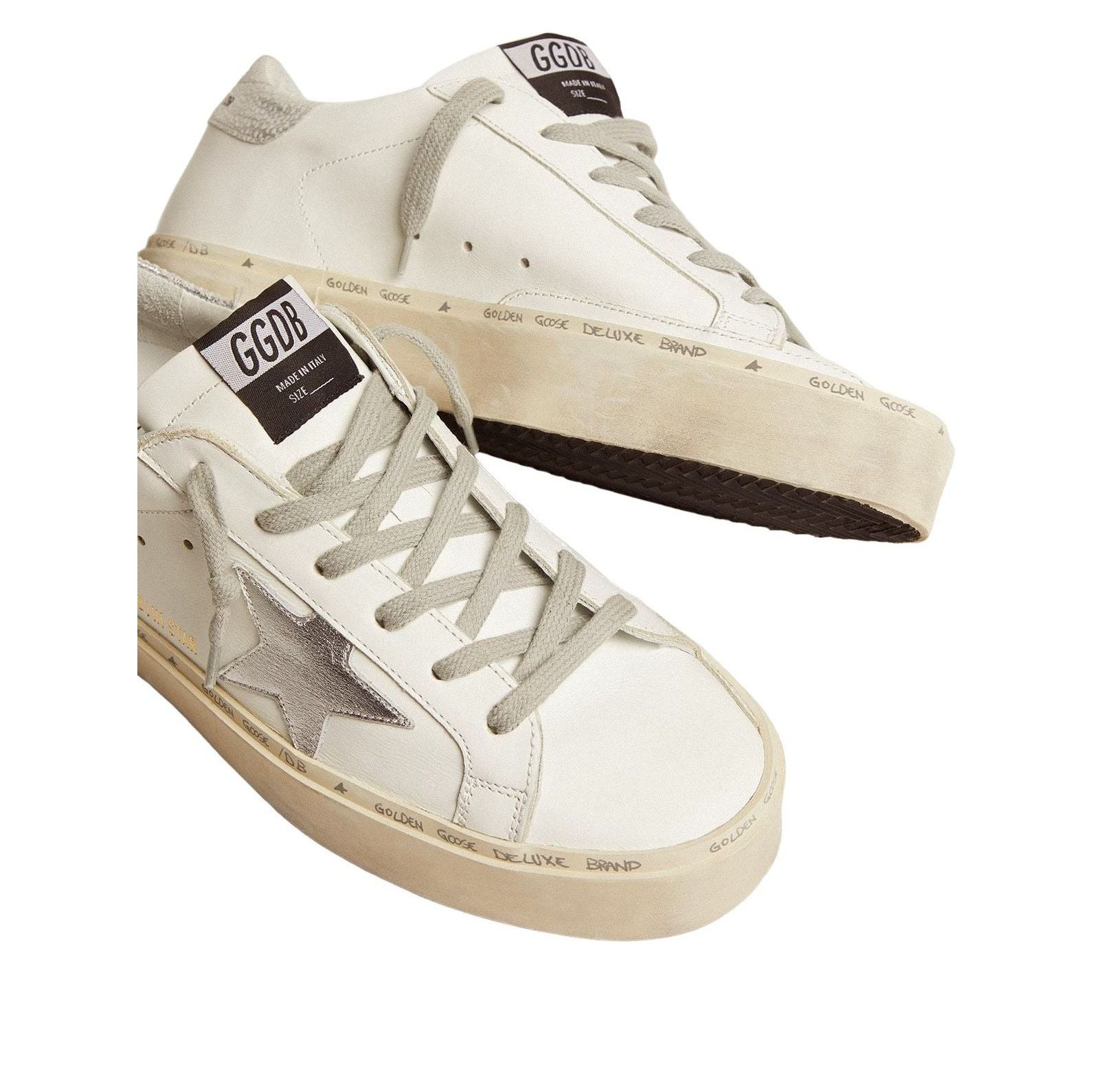 (WMNS) Golden Goose Hi Star 'White Silver' GWF00118-F000329-80185