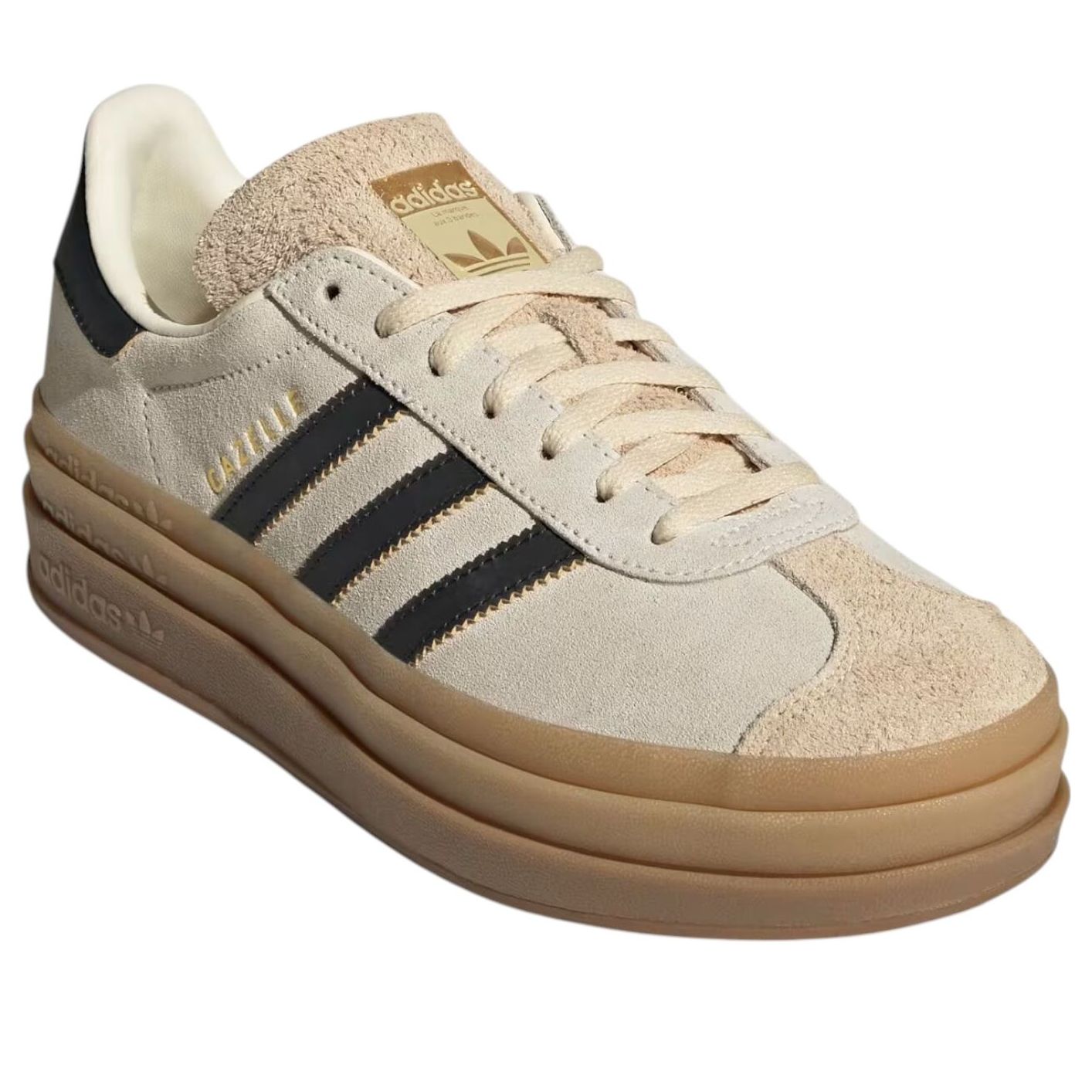 (WMNS) adidas Gazelle Bold 'Cream White Core Black' JS3892
