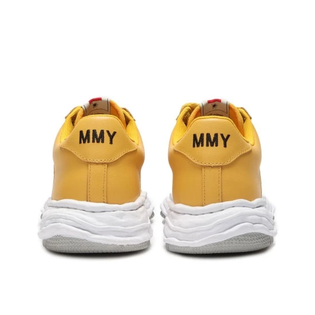 Maison MIHARA YASUHIRO WAYNE OG Sole Leather High-top Sneaker 'Yellow Black' A08FW705-YELBLK