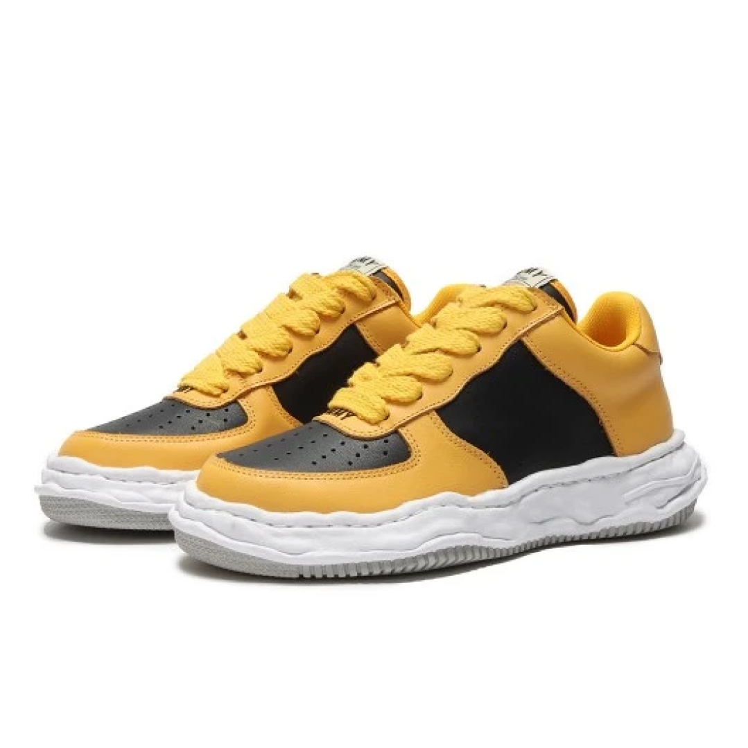 Maison MIHARA YASUHIRO WAYNE OG Sole Leather High-top Sneaker 'Yellow Black' A08FW705-YELBLK