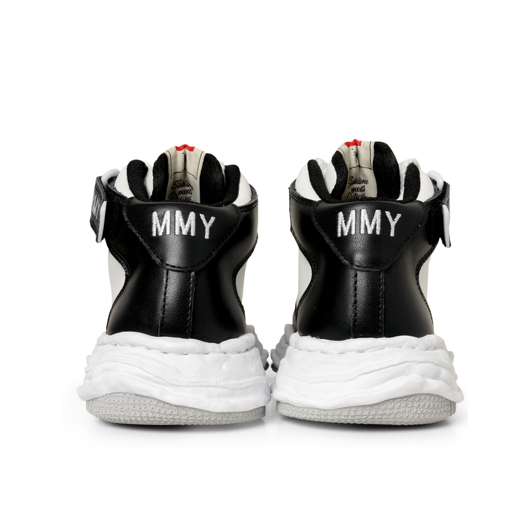 Maison MIHARA YASUHIRO WAYNE OG Sole Leather High-top Sneaker 'Black White' A08FW705-BLKWHT