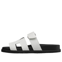 (WMNS) HERMES Chypre Sandals 'White Calfskin' H211114Z-90