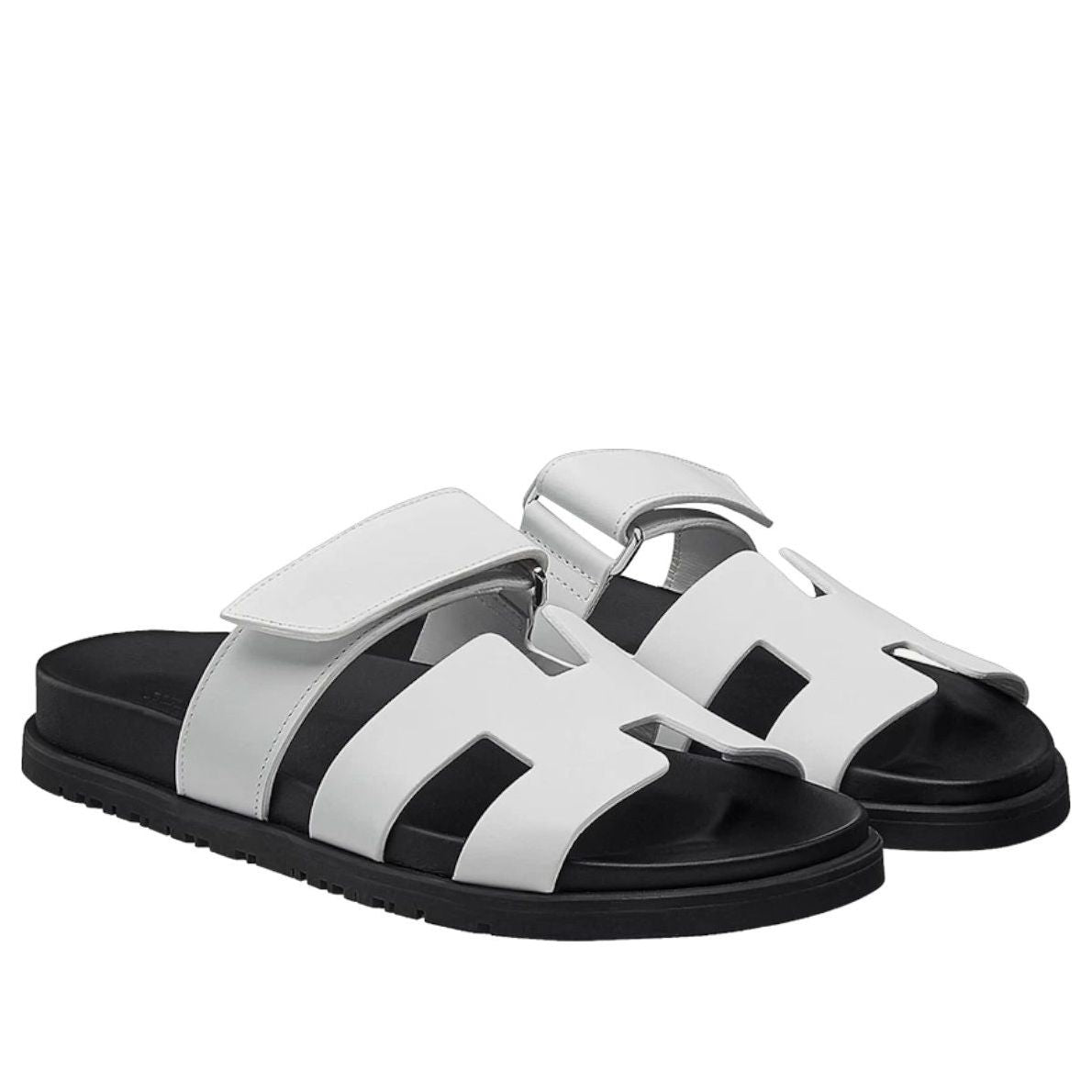 (WMNS) HERMES Chypre Sandals 'White Calfskin' H211114Z-90