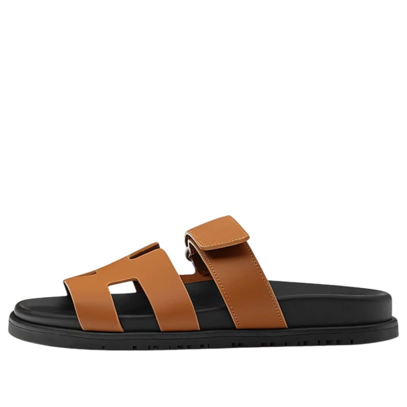 (WMNS) HERMES Chypre Sandals 'Naturel Black Calfskin' H211114Z-A3