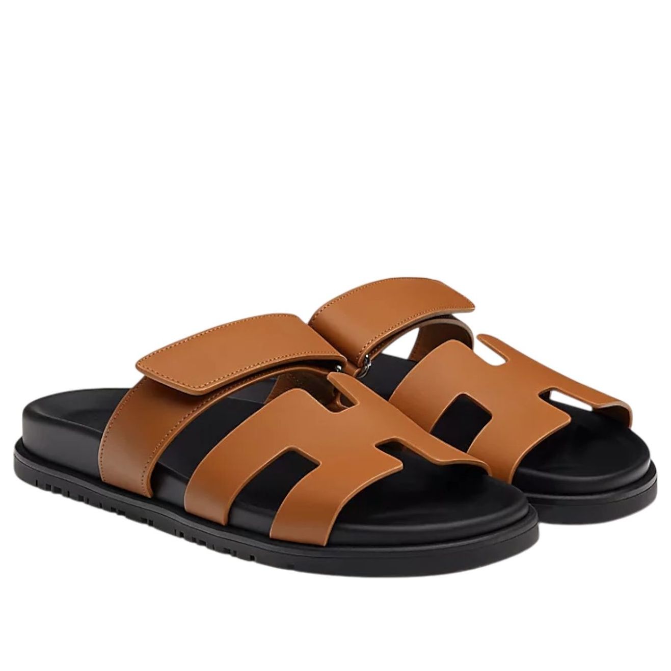 (WMNS) HERMES Chypre Sandals 'Naturel Black Calfskin' H211114Z-A3