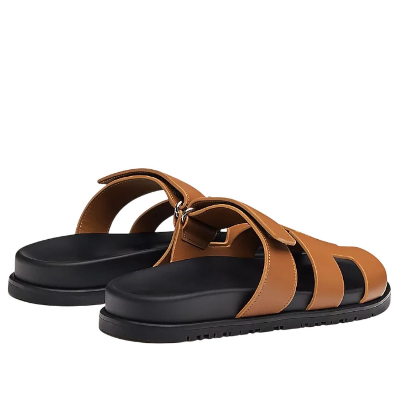 (WMNS) HERMES Chypre Sandals 'Naturel Black Calfskin' H211114Z-A3