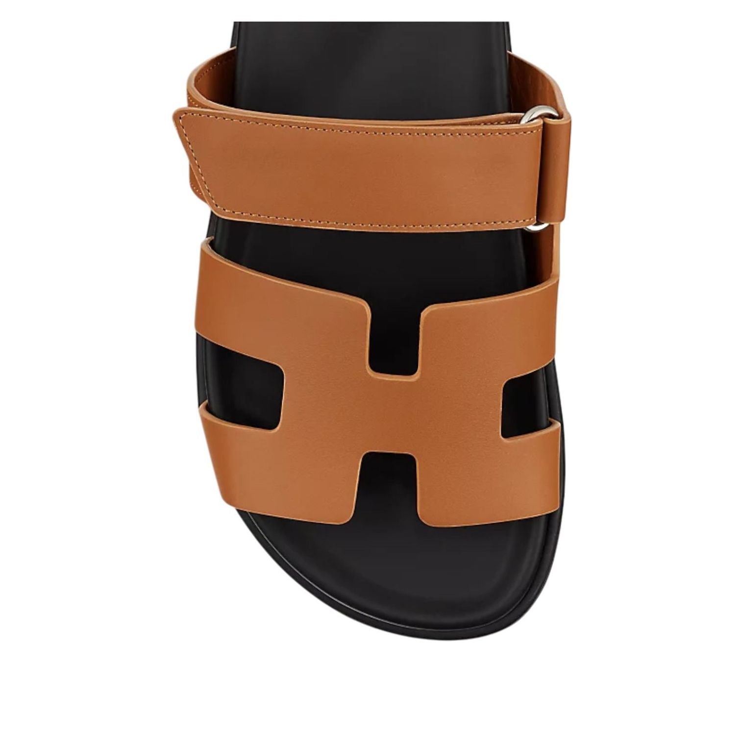 (WMNS) HERMES Chypre Sandals 'Naturel Black Calfskin' H211114Z-A3