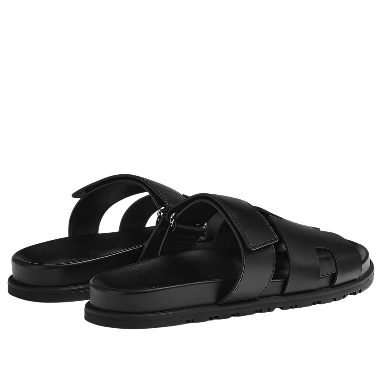 HERMES Chypre Sandals 'Black Calfskin' H222000Z-H01