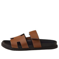 HERMES Chypre Sandals 'Naturel Black Calfskin' H222000Z-H43