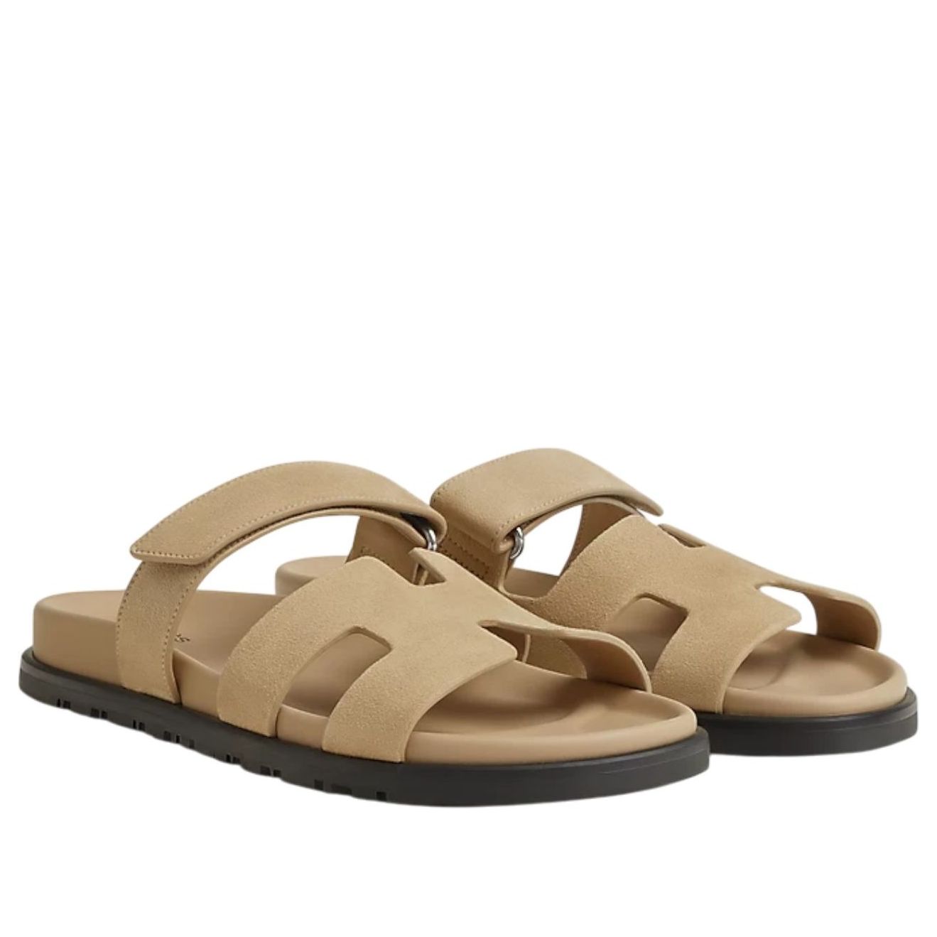 (WMNS) HERMES Chypre Sandals 'Beige Suede' H222297Z-5K