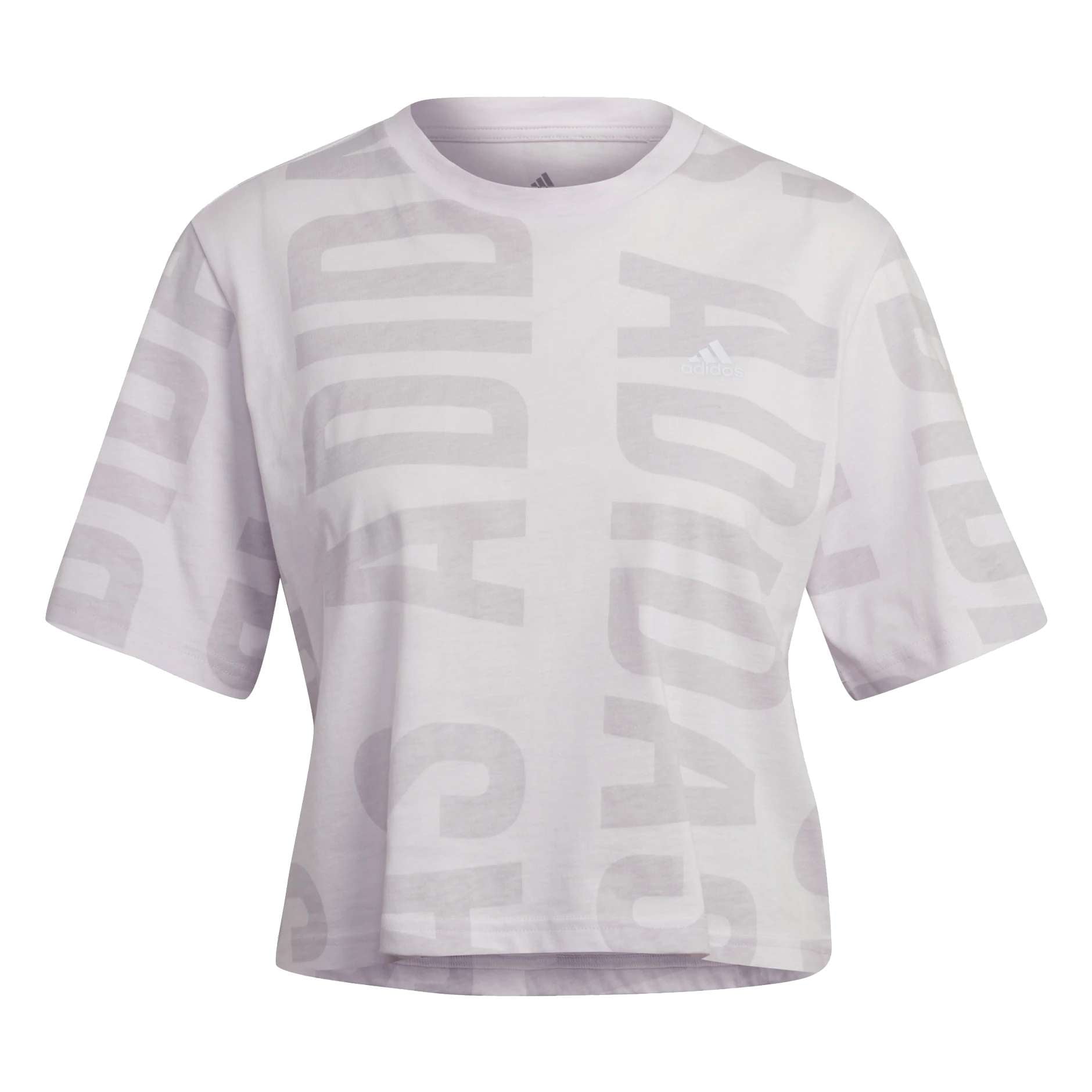 (WMNS) adidas Logo Printed Cropped T-Shirt Asia Sizing 'Pink' HC9163